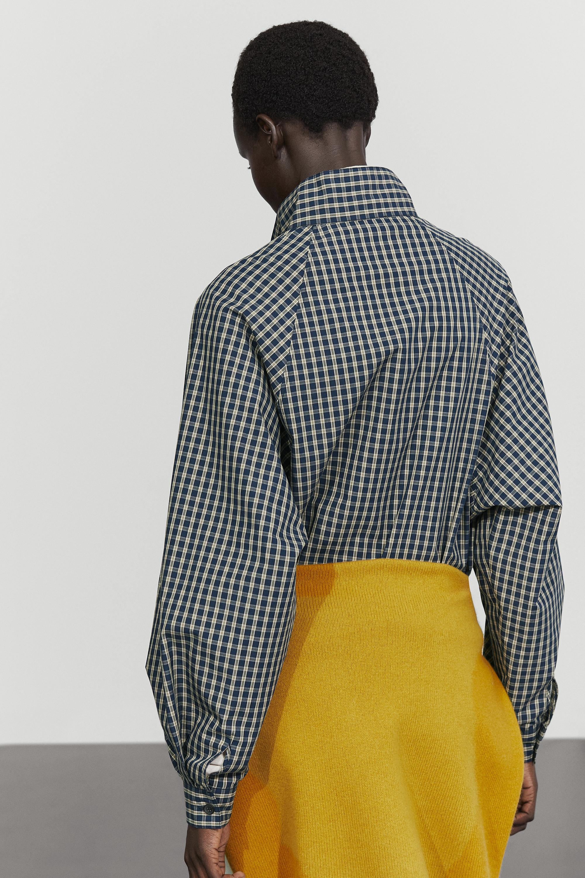 Chemise à carreaux 100 % coton