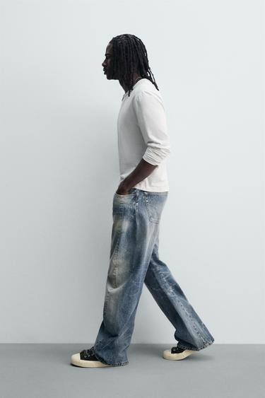 BARREL FIT JEANS WITH TWISTED SEAMS - Blue by Zara - Image 5