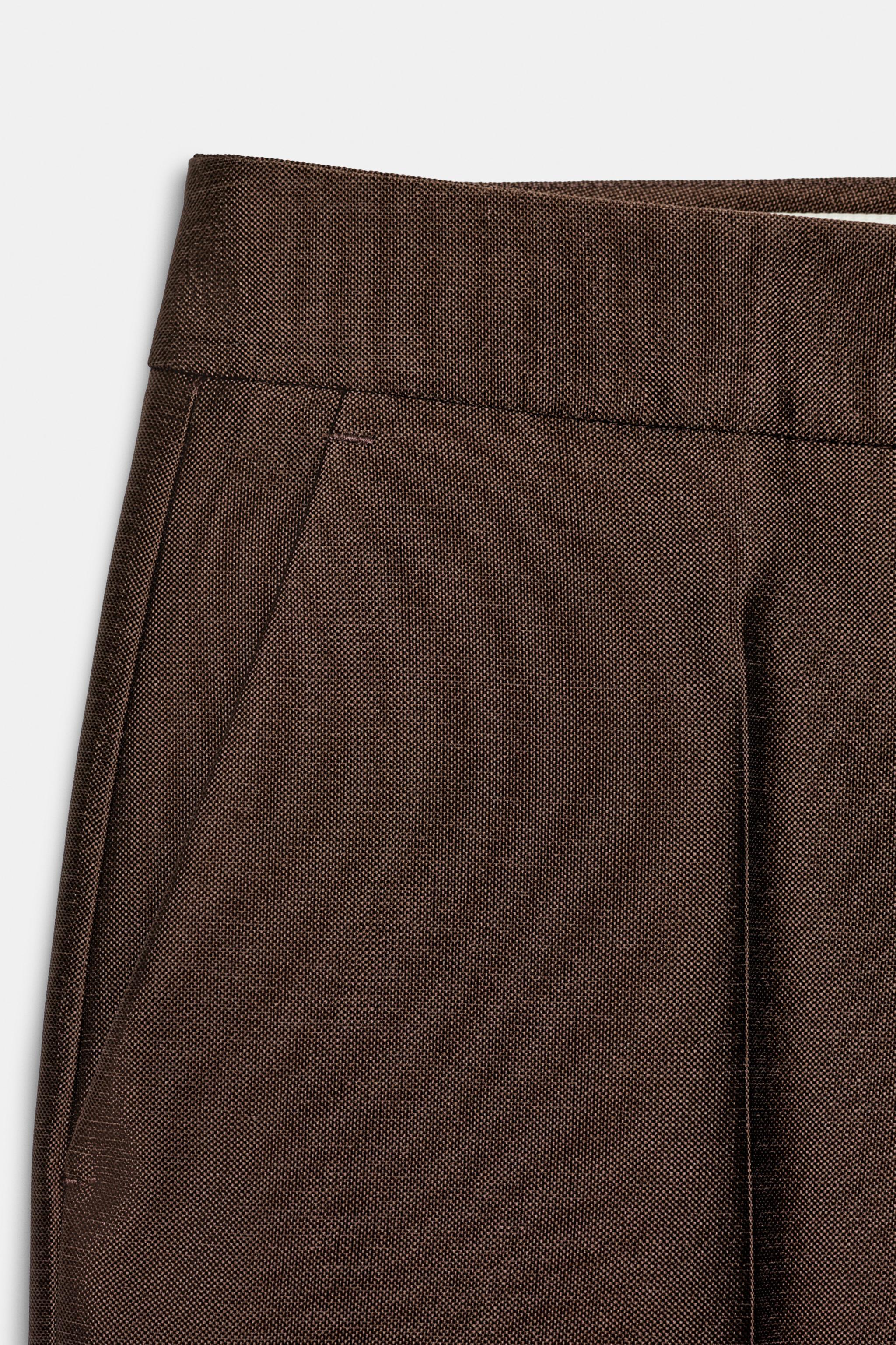 SLIM FIT SATEN YÜZEYLİ PANTOLON - Görsel 8