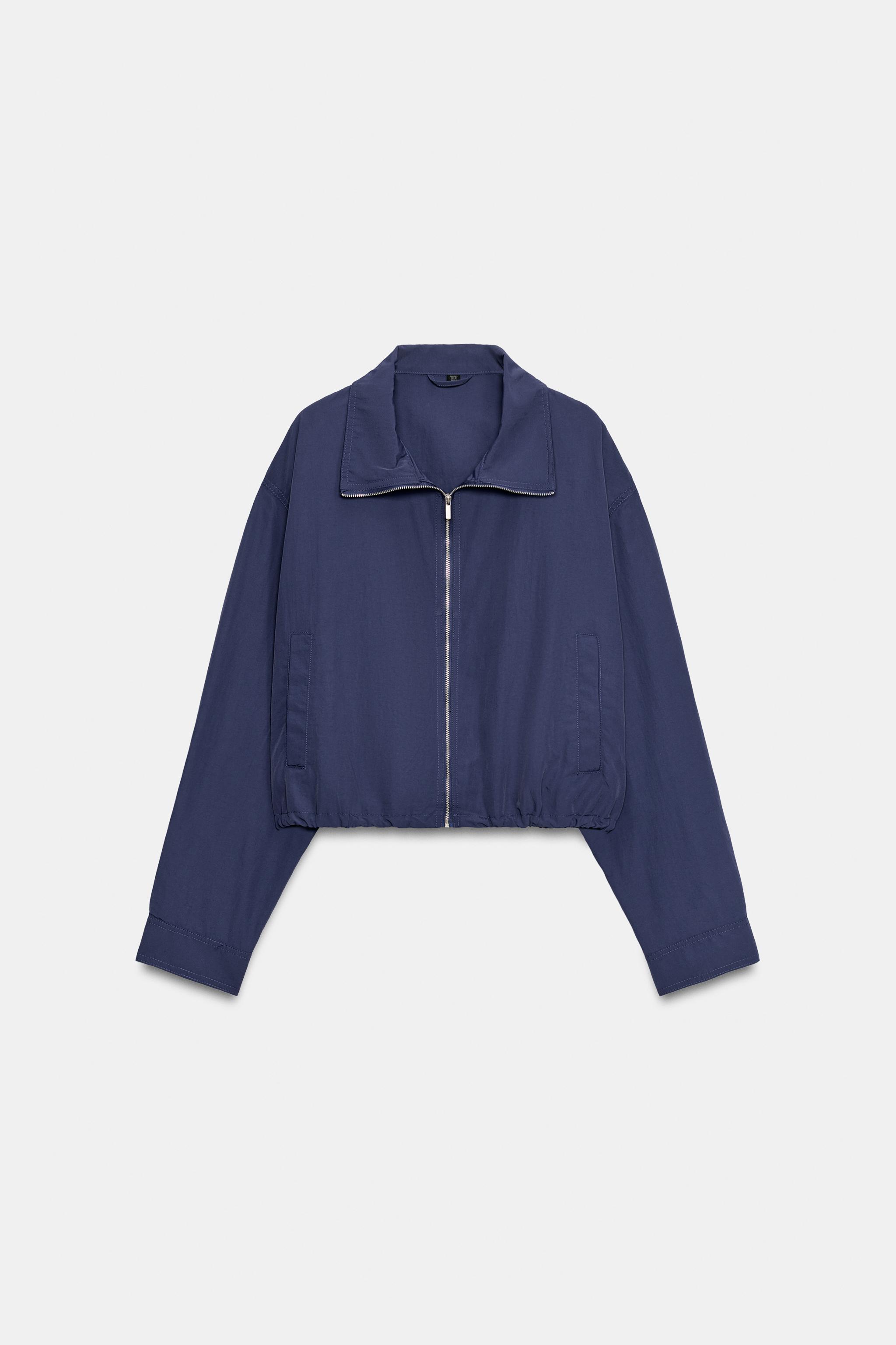 Женские куртки Zara TECHNICAL FABRIC JACKET — фото 6