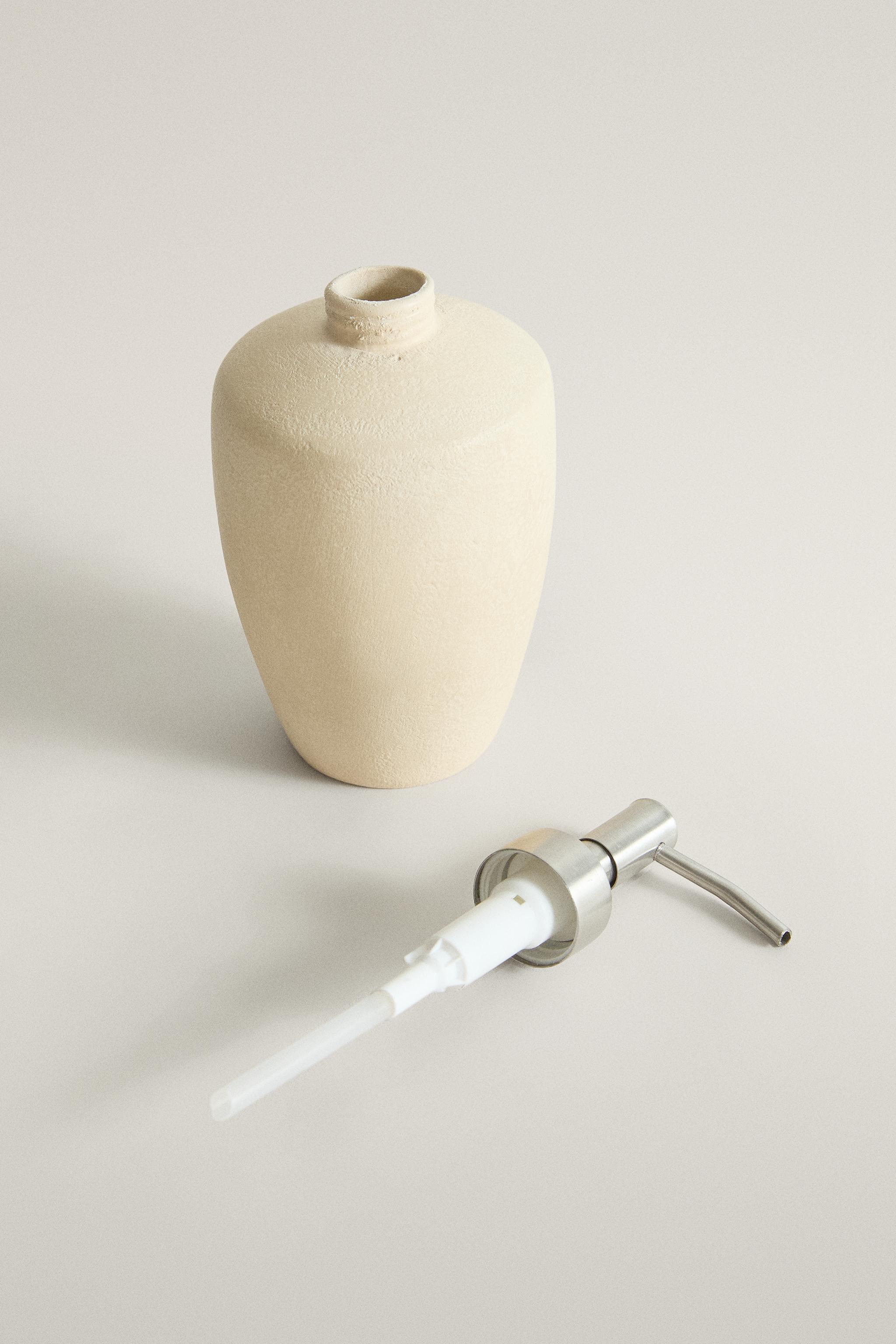 DISTRIBUTEUR SAVON CÉRAMIQUE TERRE