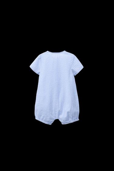 GINGHAM CHECK ROMPER - Blue by Zara