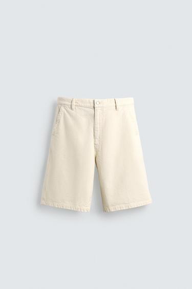 BAGGY FIT DENIM CHINOS - Oyster-white by Zara - Image 0