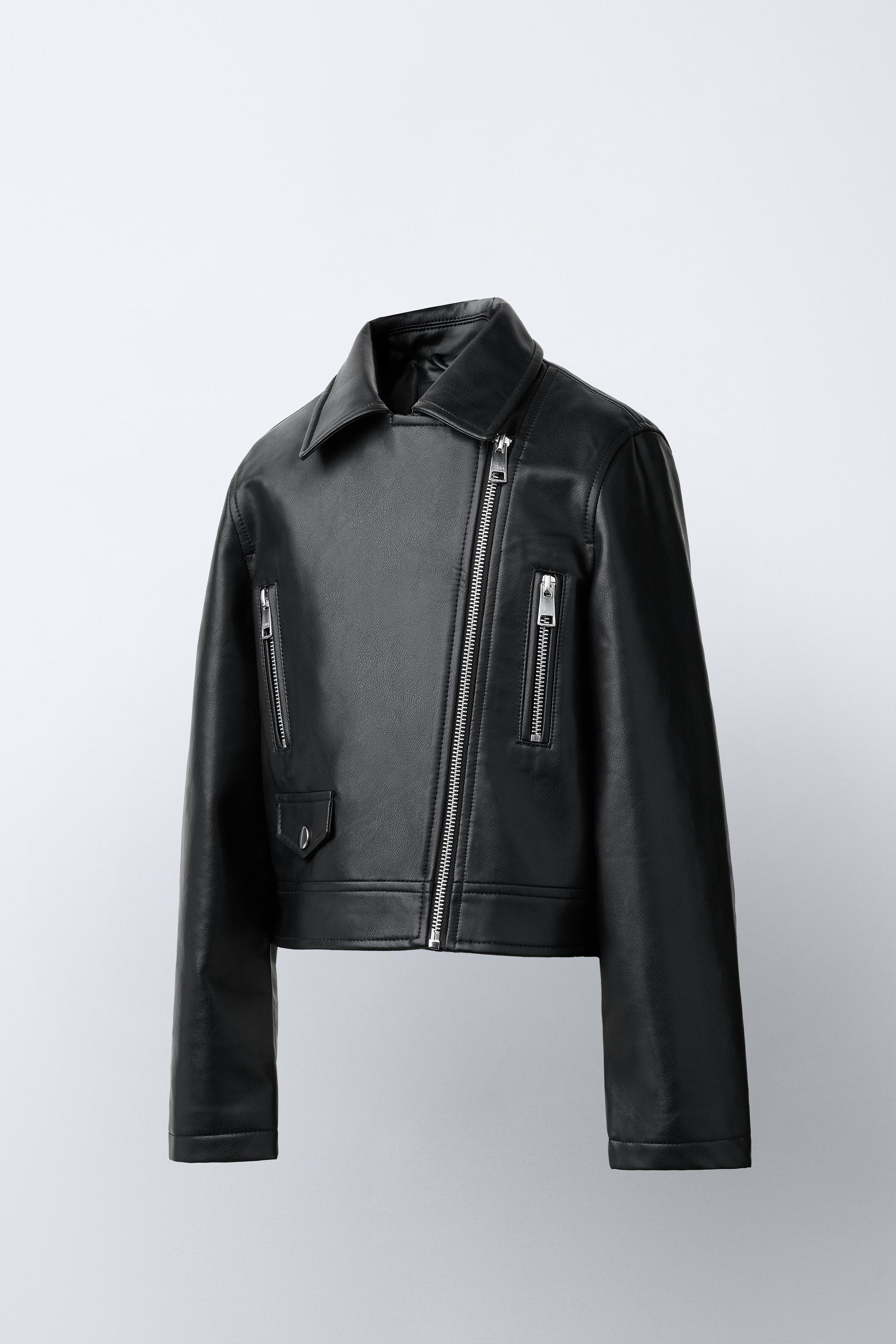 FAUX LEATHER BIKER JACKET - Black | ZARA New Zealand FAUX LEATHER BIKER JACKET - Black | ZARA New Zealand