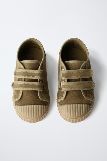 TENNIS OU BASKET EN DAIM - Vert kaki de Zara - Image 4