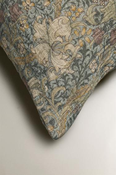 HOUSSE DE COUSSIN FEUILLES MORRIS & CO. - Vert de Zara - Image 1
