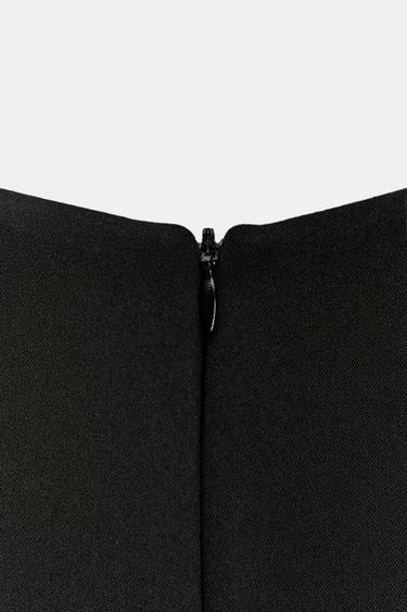 SHORT PLAYSUIT WITH RHINESTONE BUTTONS - Black by Zara - Image 6