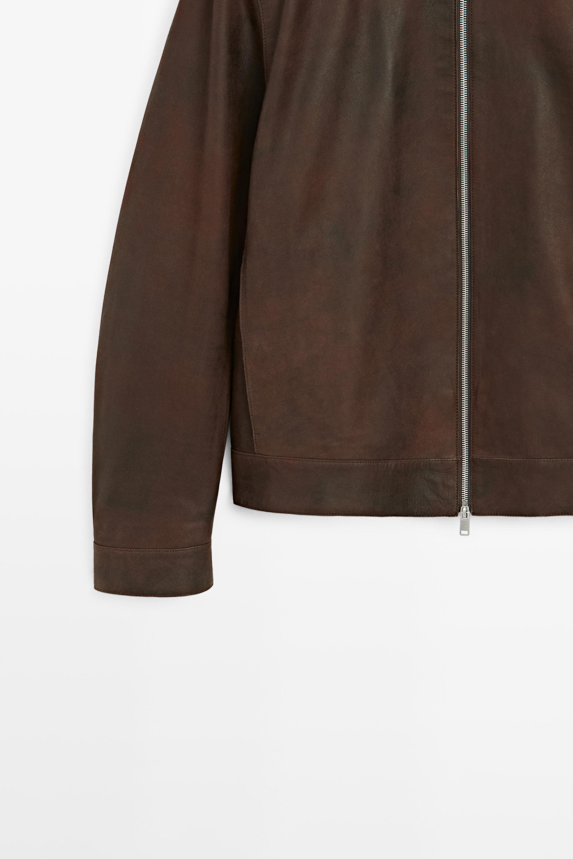 Veste en cuir de daim nappa