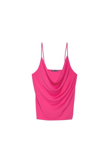 CAMISOLE TOP WITH DRAPED DETAIL