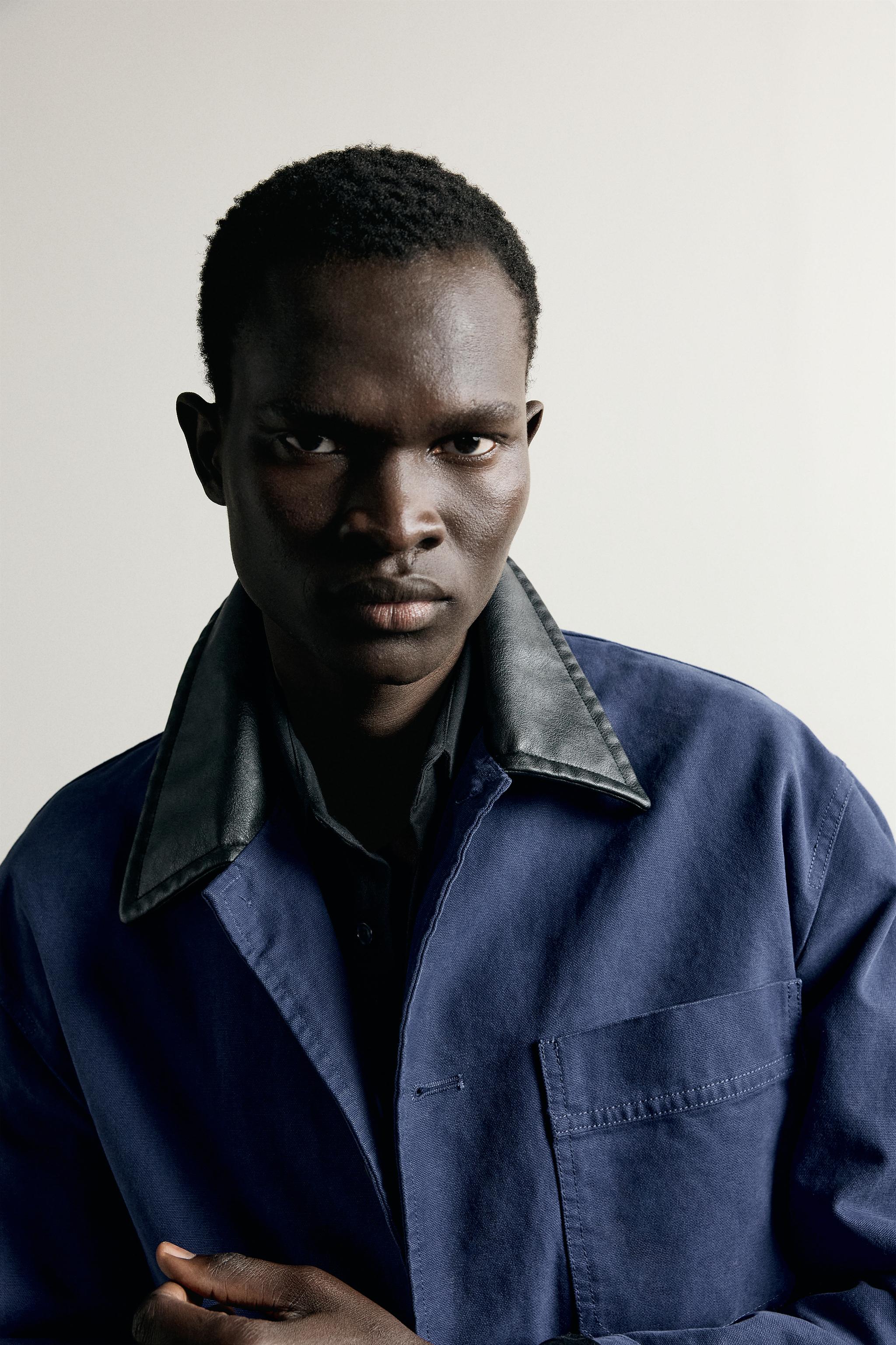 CONTRAST COLLAR OVERSHIRT