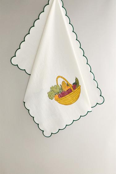 STROFINACCIO CUCINA COTONE PIZZO CONTRASTO - Verde di Zara - Immagine 0