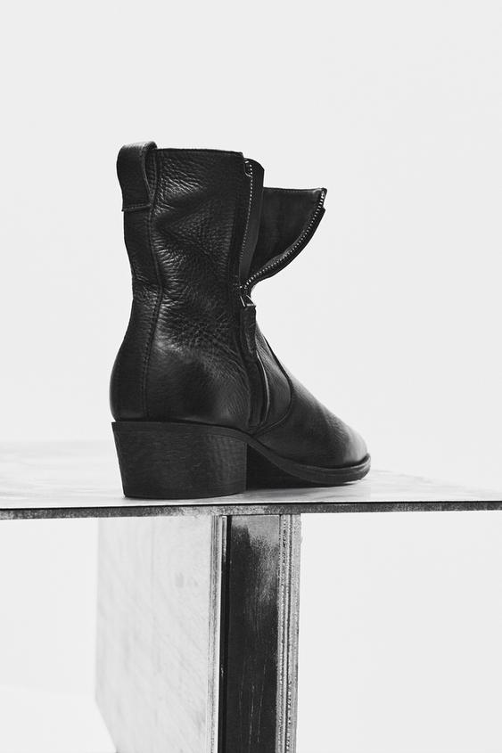 BOTA PIEL - Negro de Zara - Imagen 0