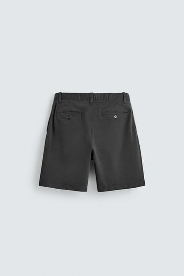 REGULAR FIT CHINO BERMUDA SHORTS - Blue grey by Zara - Image 7