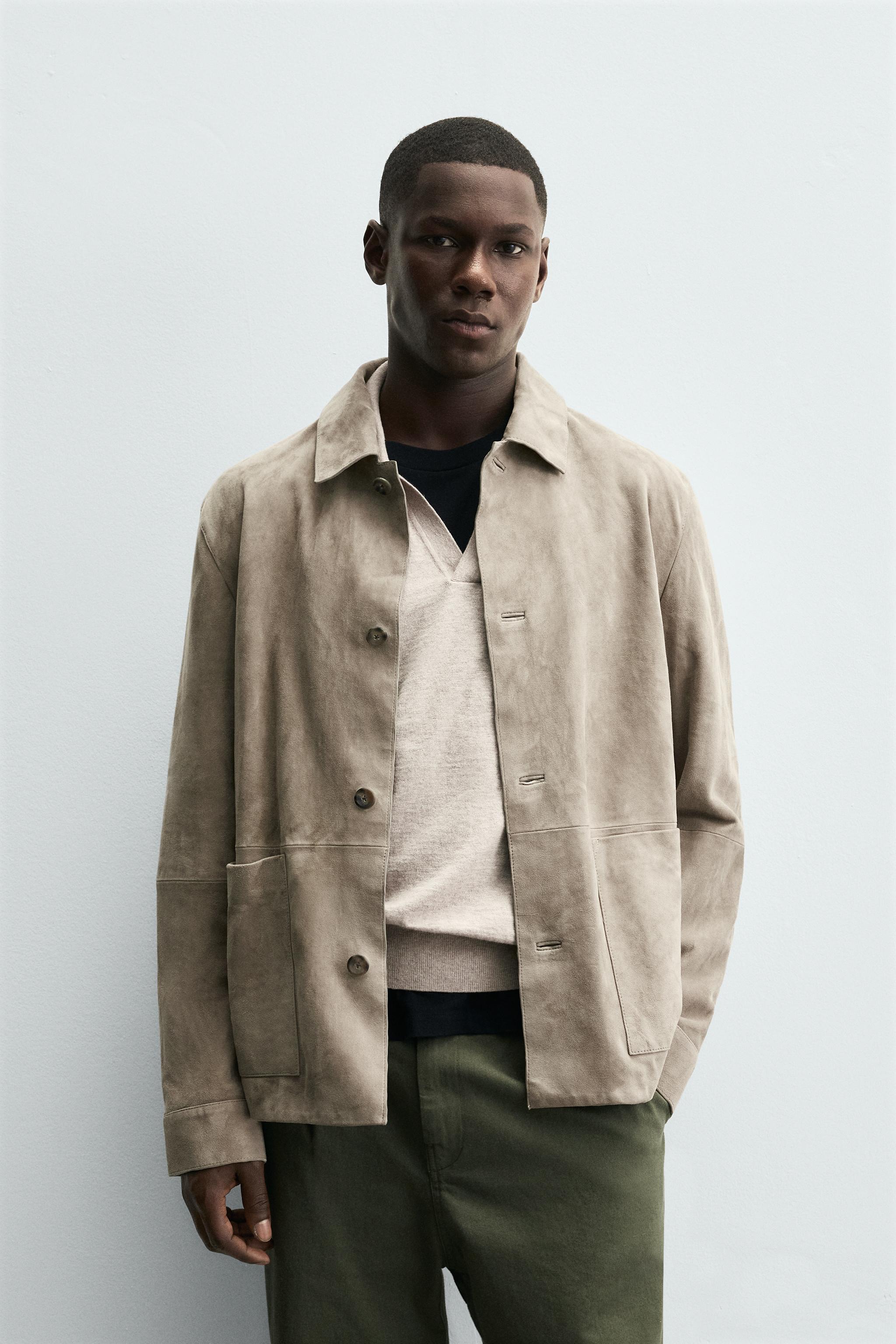 スエードレザー ジャケット - サンド | ZARA Japan / 日本