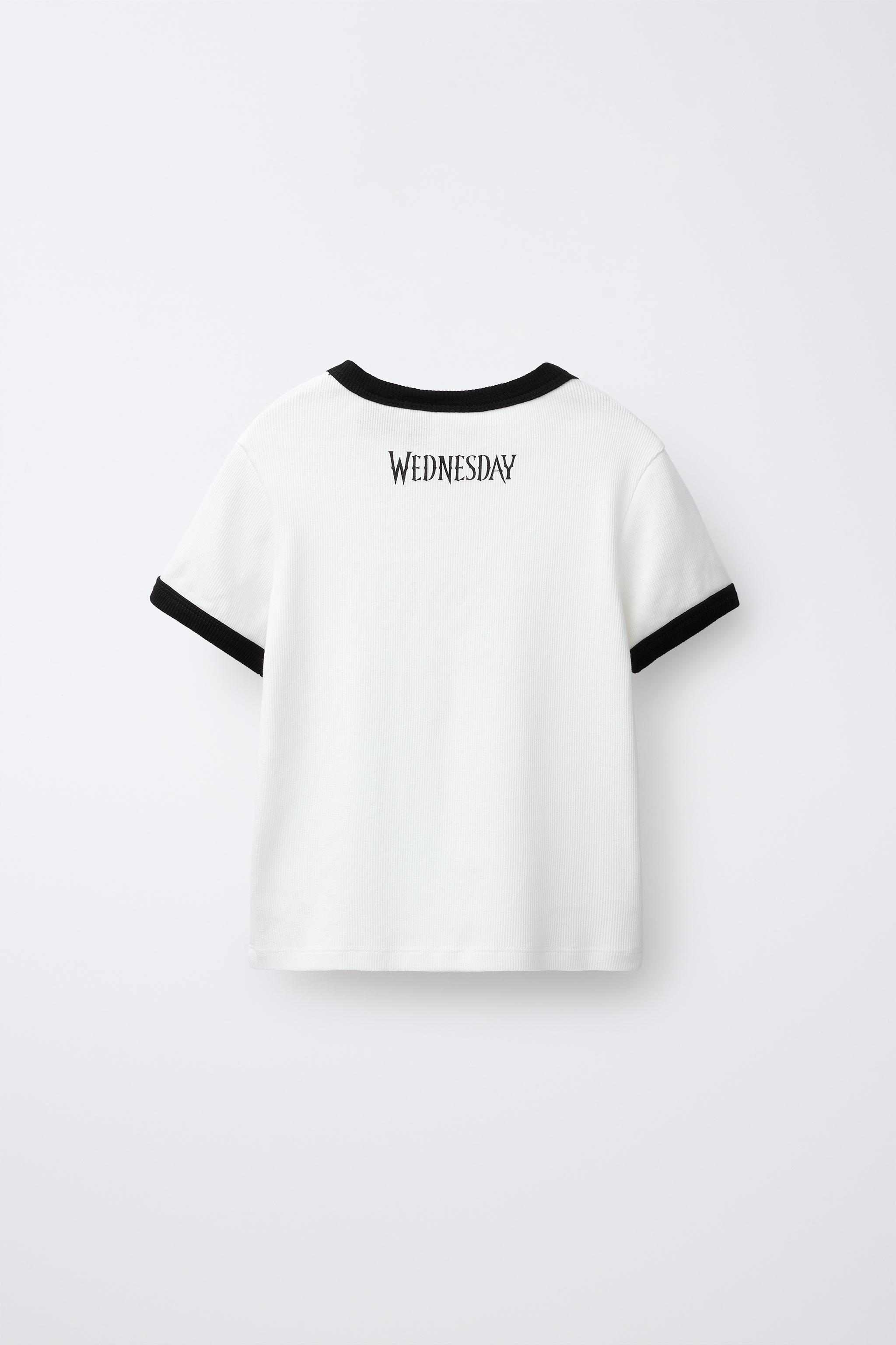 WEDNESDAY © RIBBED T-SHIRT - White | ZARA United States