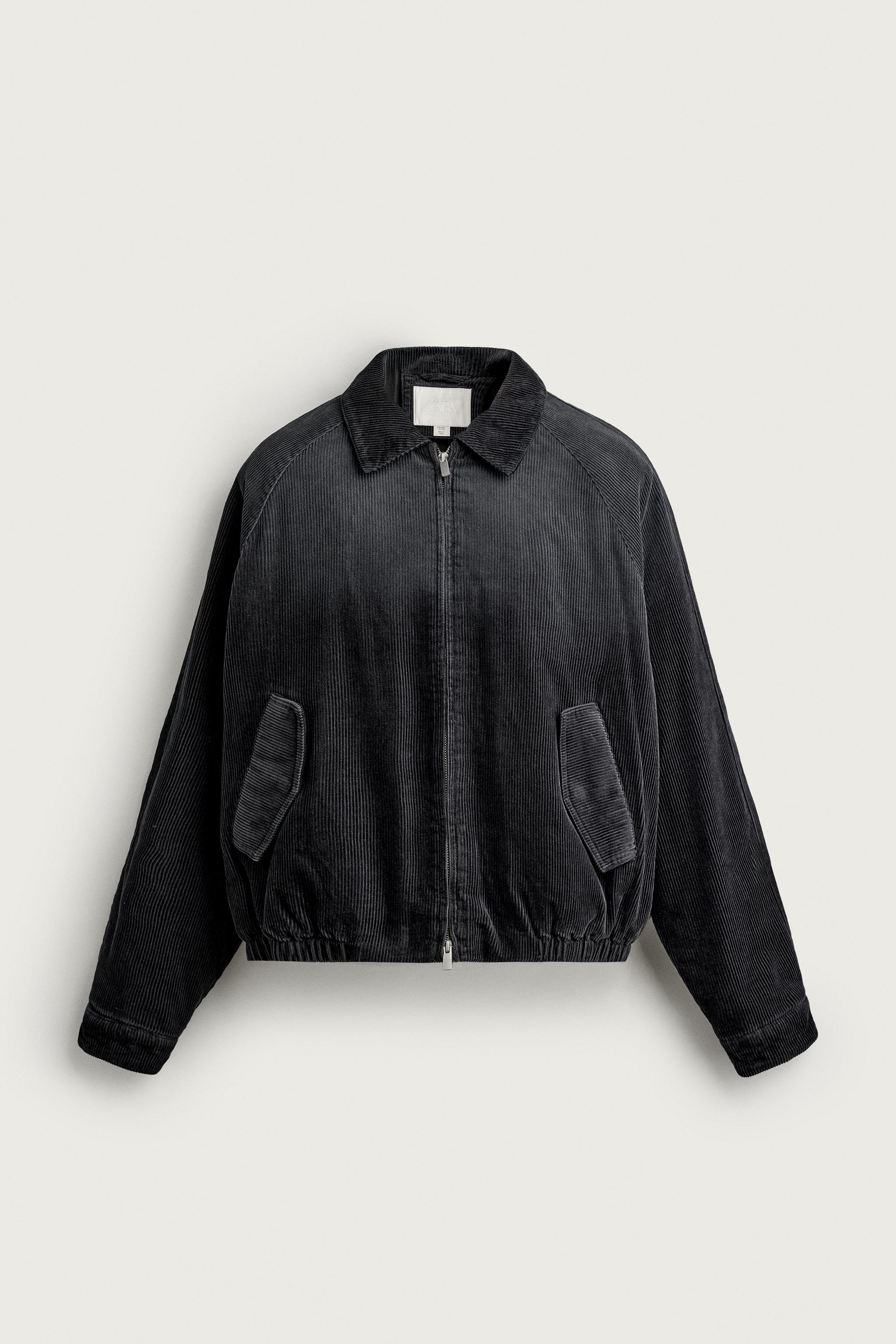 BLOUSON MATELASSÉ EN VELOURS CÔTELÉ COUPE DÉCONTRACTÉE