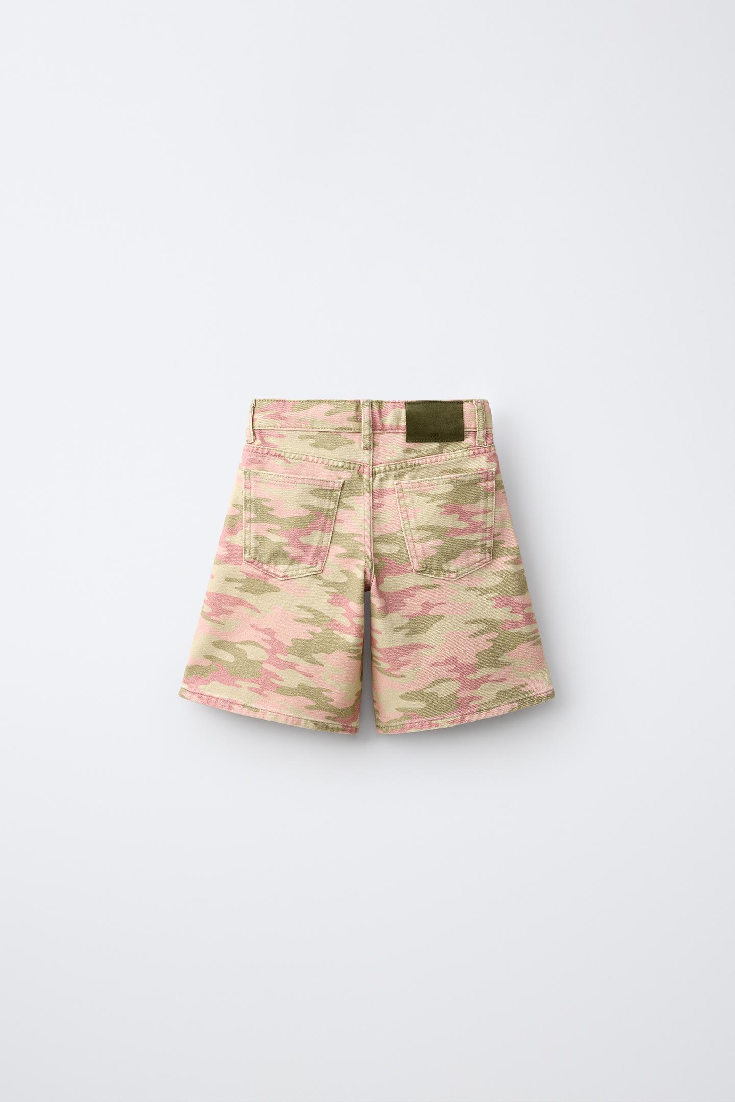 Детские шорты Zara Long Printed Bermuda, цвет: Розовый — фото 3