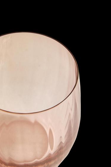 CRYSTALLINE TUMBLER WITH RAISED DESIGN - Pink by Zara