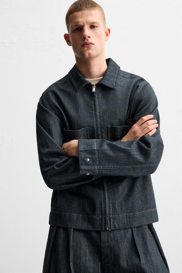 DENIM JACKET WITH POCKETS - Indigo by Zara - Image 5
