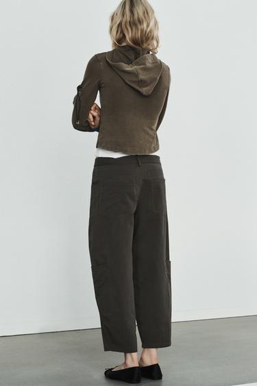 VOLUME CARGO TROUSERS - Dark khaki by Zara - Image 2