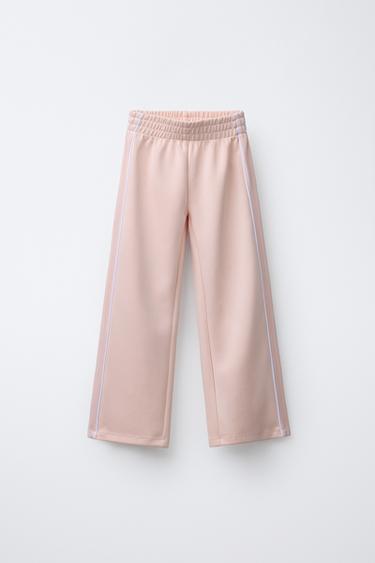STRAIGHT FIT TROUSERS WITH MESH SIDES - Pink by Zara - Image 0