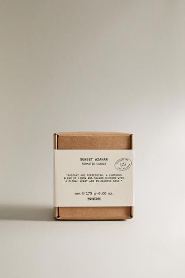 (170 G) SUNSET ORANGE BLOSSOM SCENTED CANDLE - Orange by Zara - Image 3