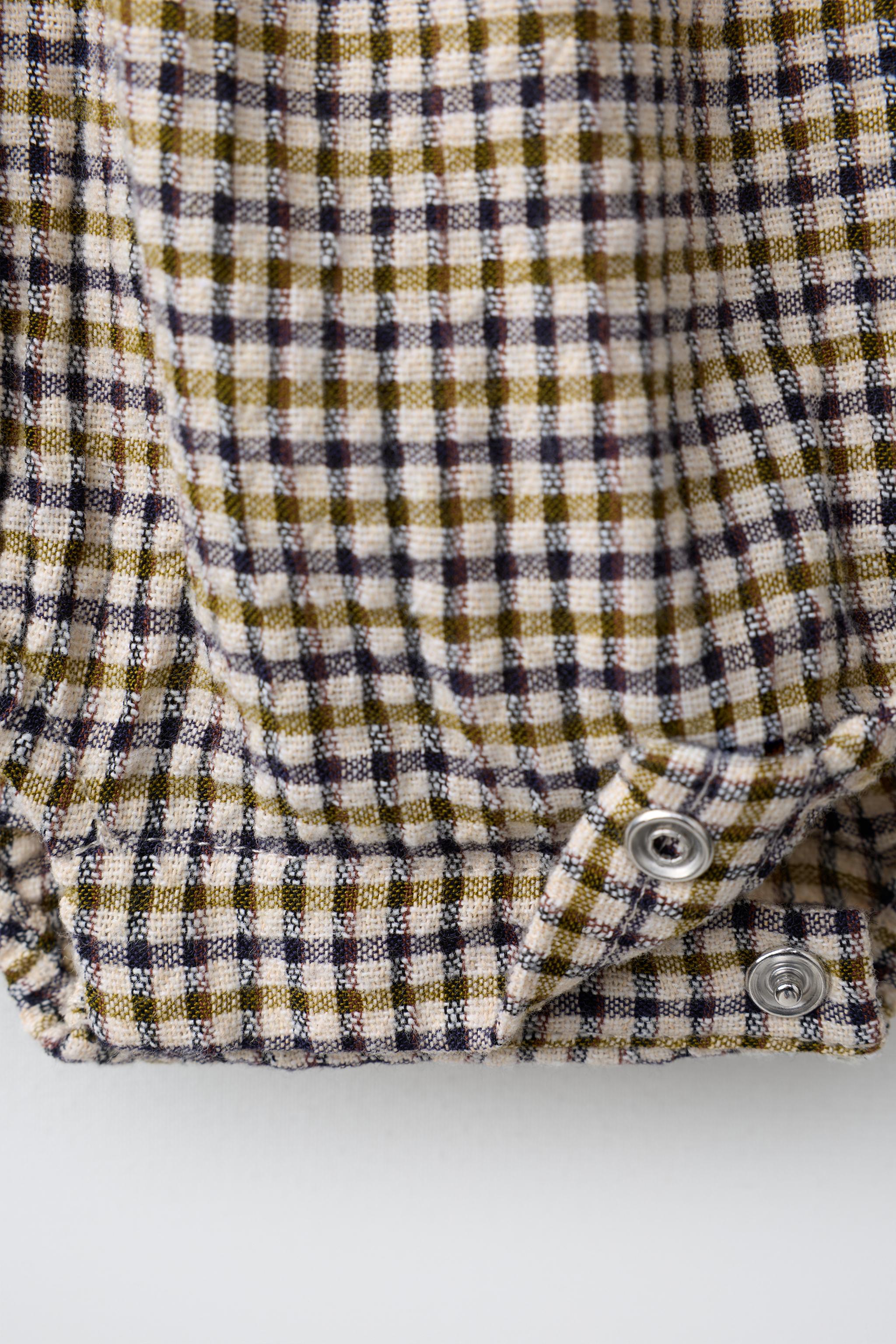 CHECKED TEXTURE ROMPER