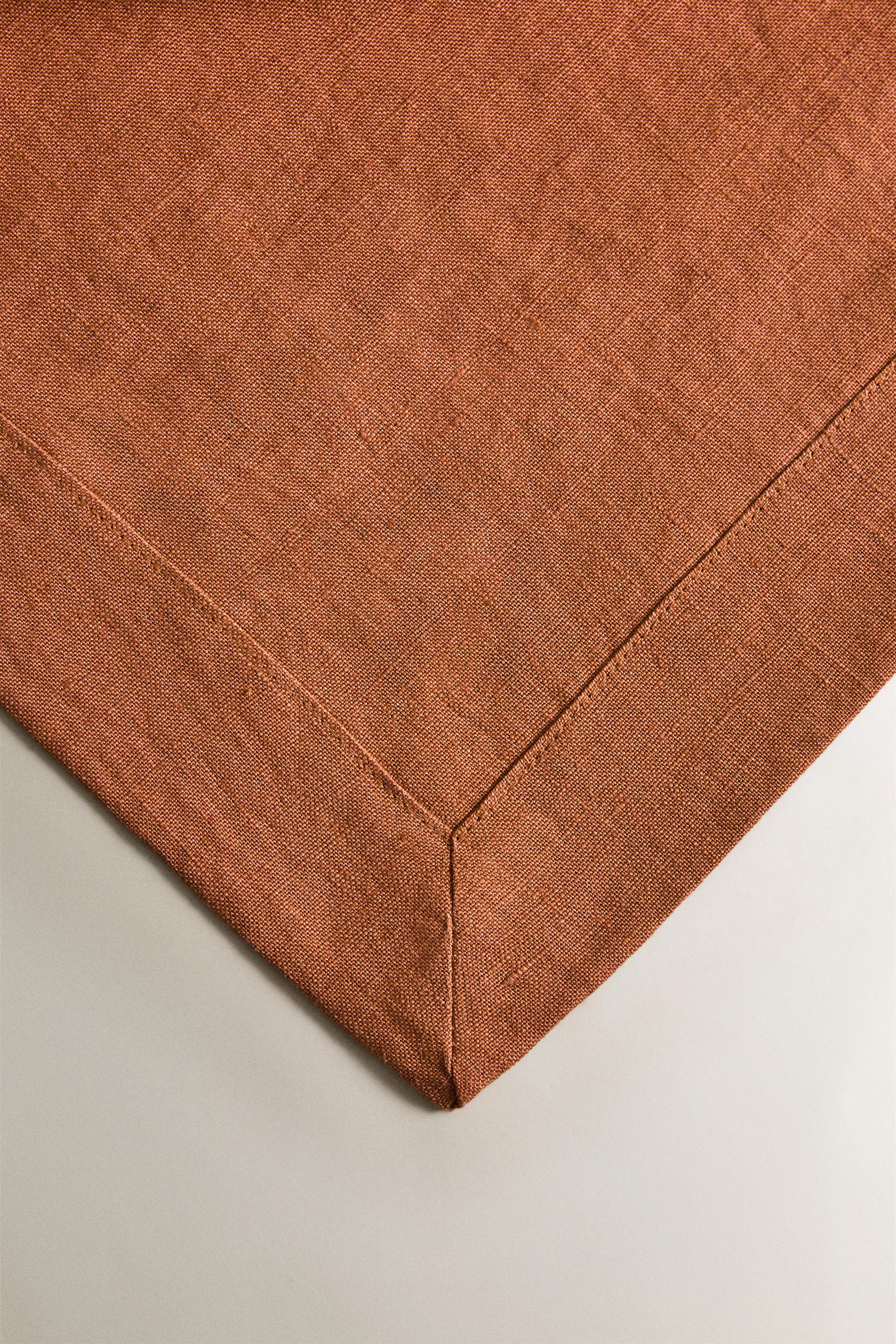 Zara PLAIN FADED LINEN TABLECLOTH — фото 3