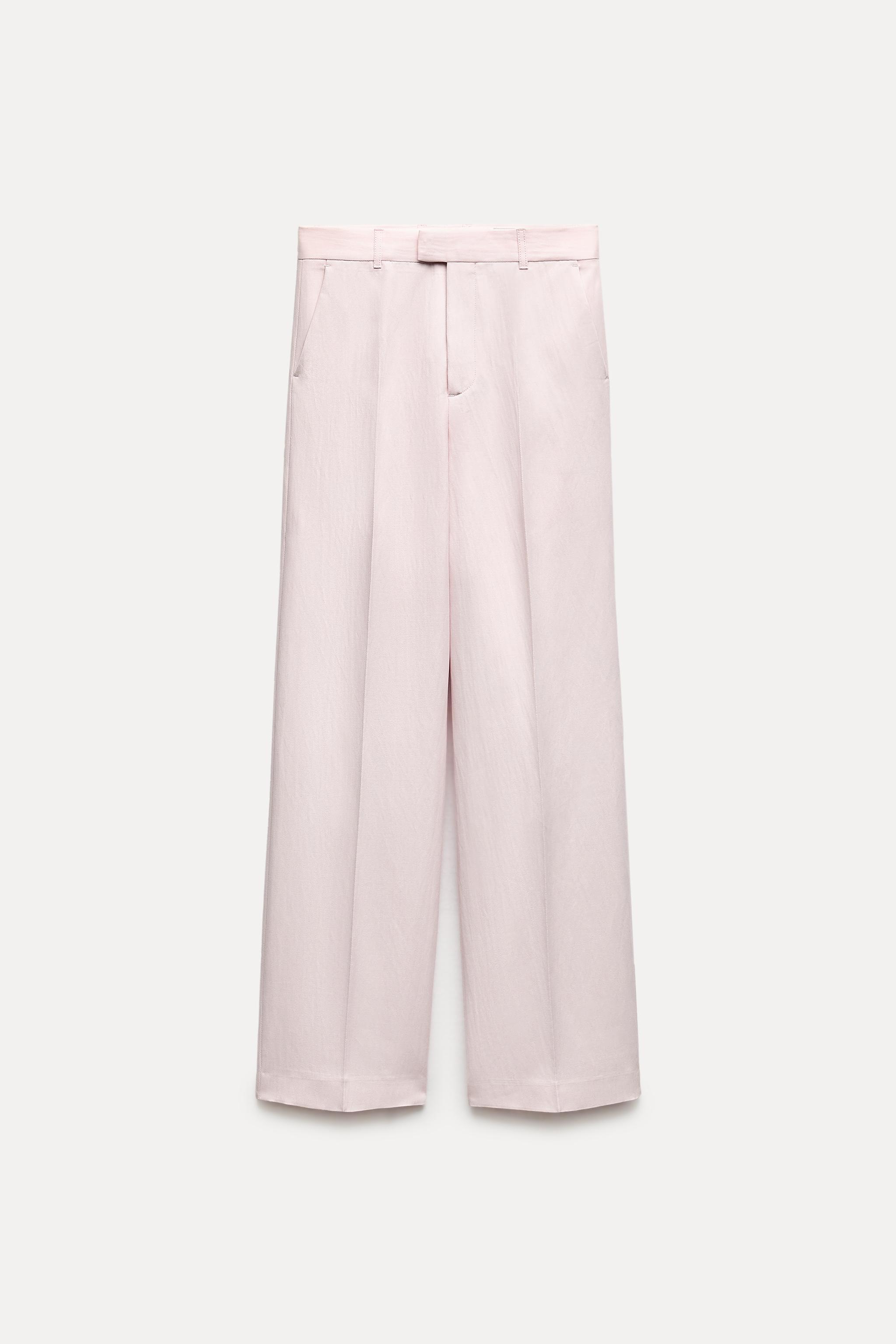 ZW COLLECTION STRAIGHT CUT SUIT PANTS - Pink