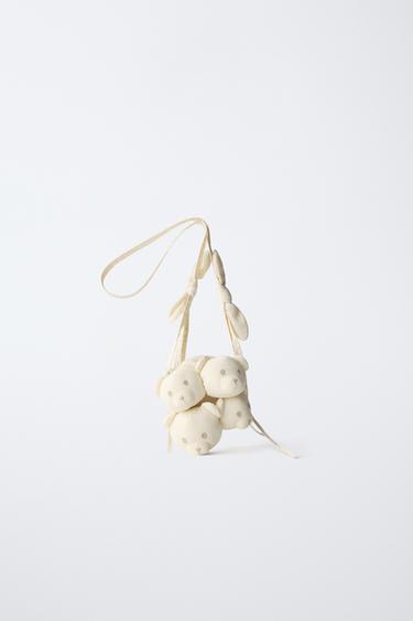 TEDDY BEAR CROSSBODY BAG - Ecru White by Zara