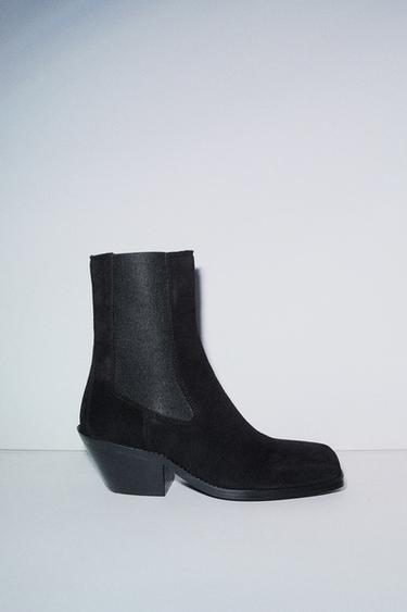 BLOCK HEEL ANKLE BOOTS - Black by Zara