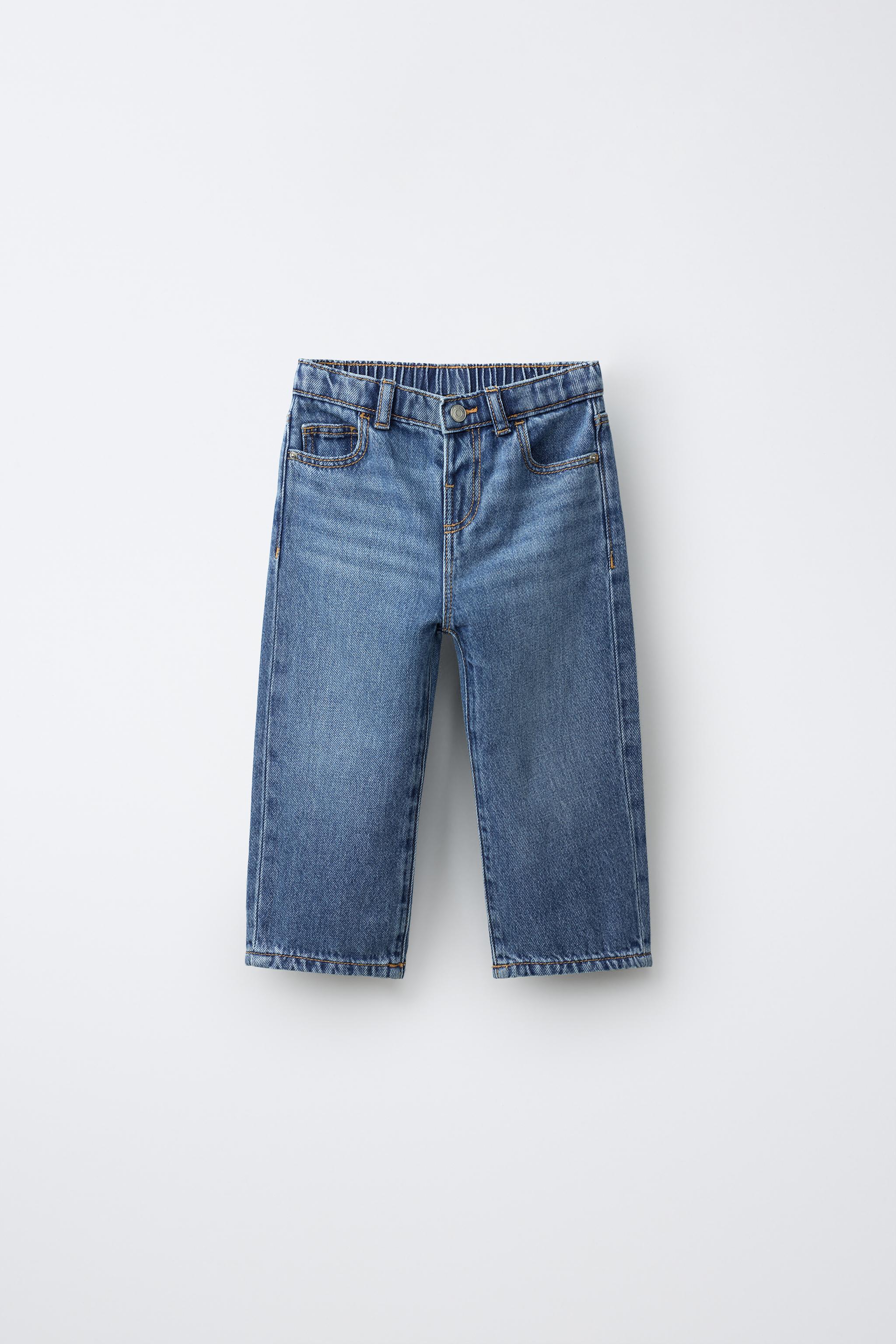 STRAIGHT JEANS — Mid-blue