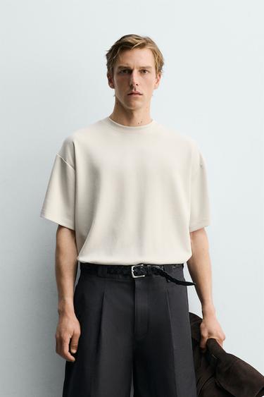 RELAXED FIT SOFT T-SHIRT - White by Zara
