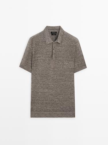 Polo melange 100% lino - Carey de Zara