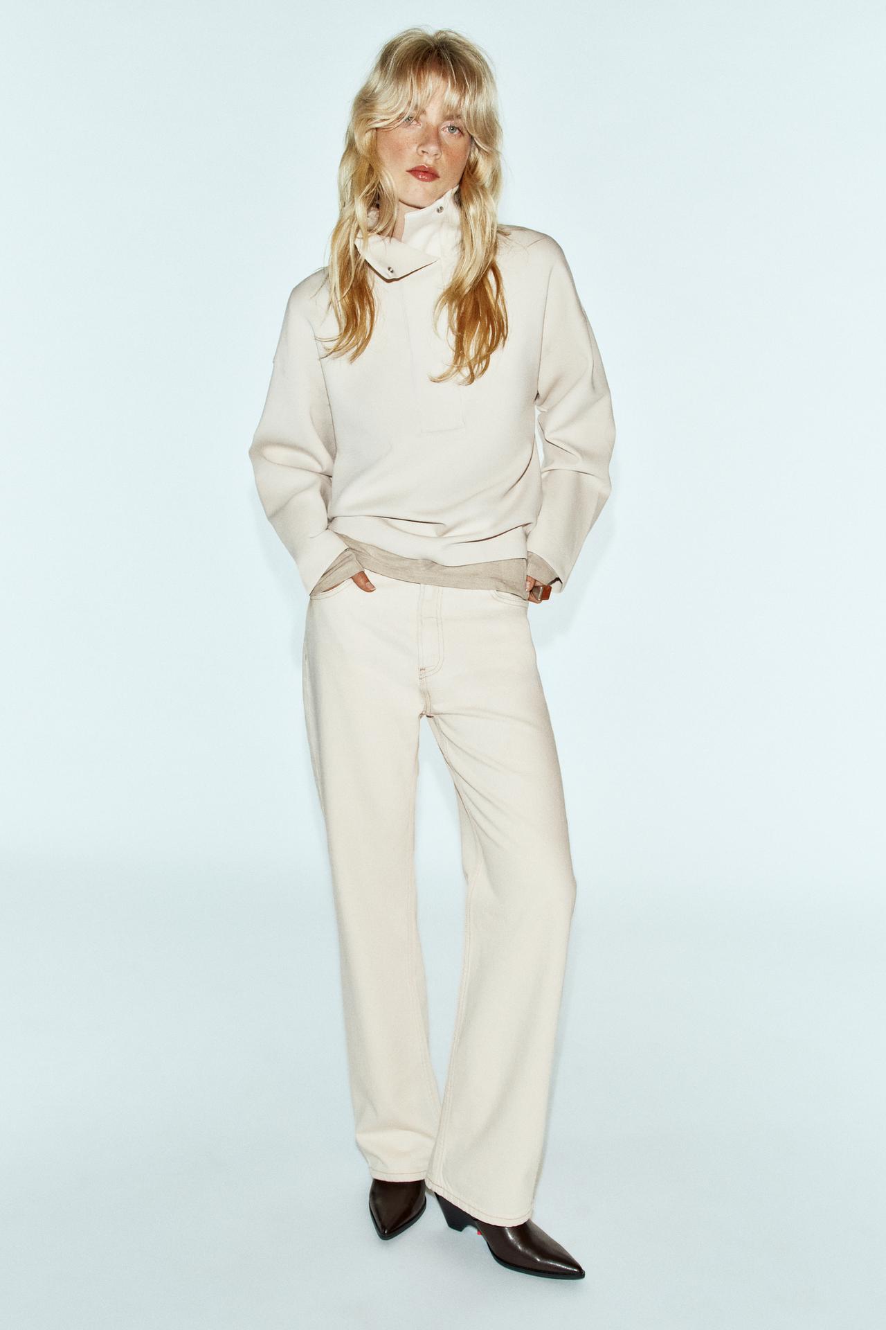 INTERLOCK HIGH NECK SWEATSHIRT