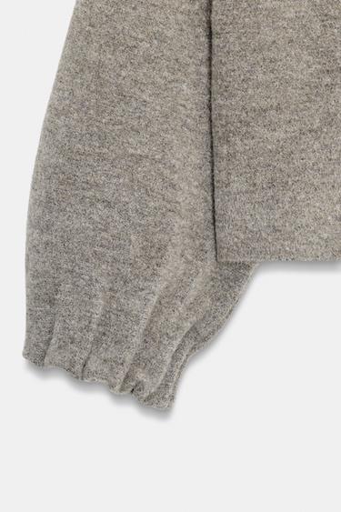 VESTE BOMBER EN MAILLE - Gris anthracite de Zara - Image 6