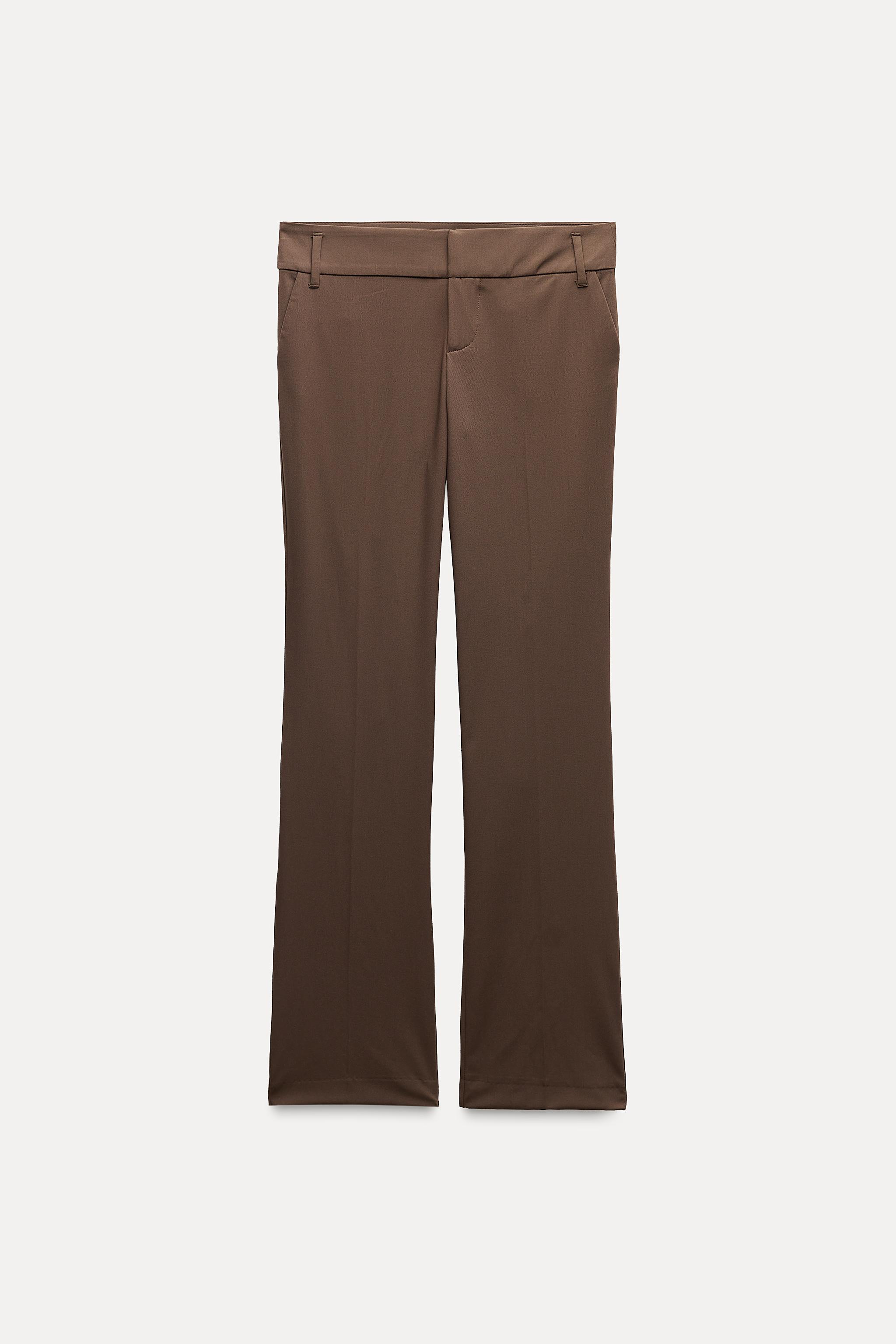 LOW RISE TROUSERS - Dark brown | ZARA United Kingdom