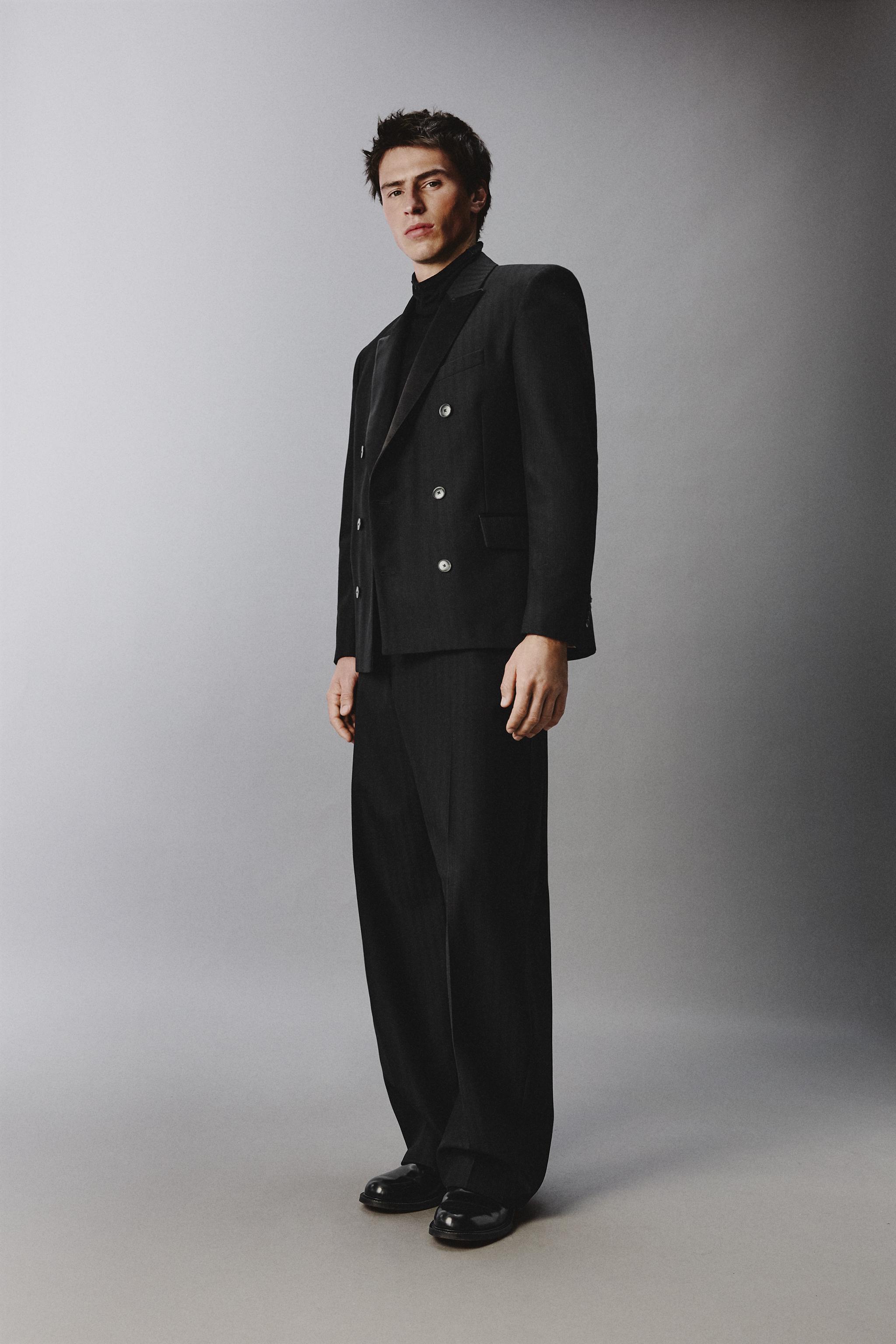 カーブドフィットスーツパンツ - ブラック | ZARA Japan / 日本