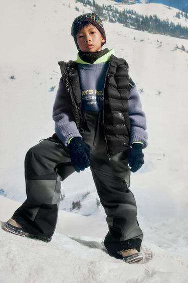 TIE DYE WATER-RESISTANT AND WINDPROOF BRACE TROUSERS RECCO® SYSTEM SKI COLLECTION - Grey by Zara