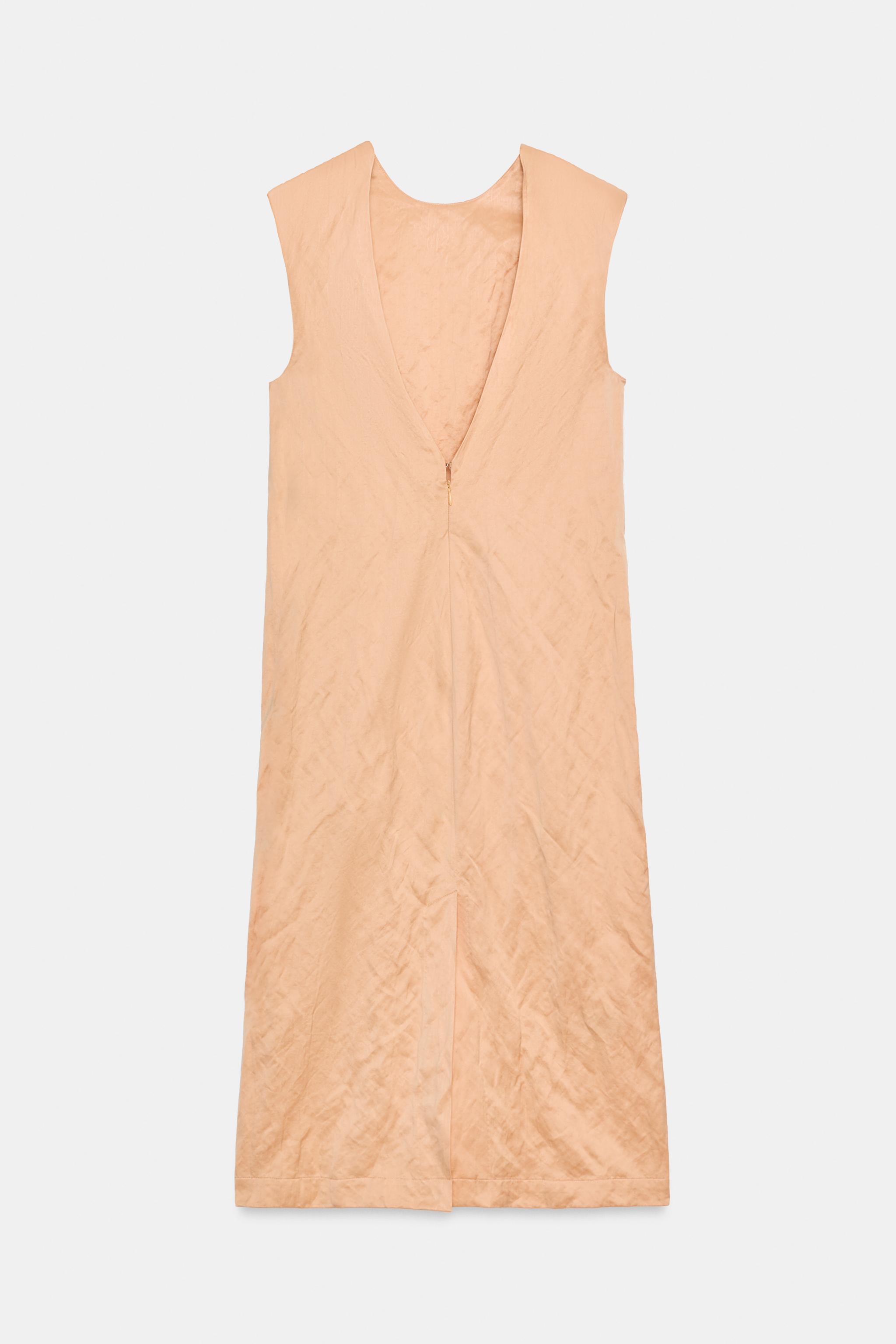ZW COLLECTION WRINKLED EFFECT MIDI DRESS