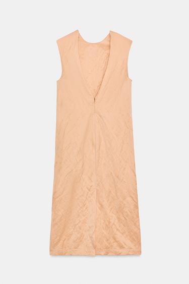 ZW COLLECTION CREASED-EFFECT MIDI DRESS - Light salmon-pink by Zara - Image 5