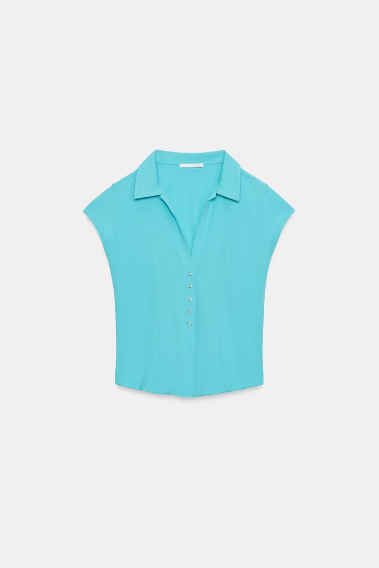 Top estilo camisa 7