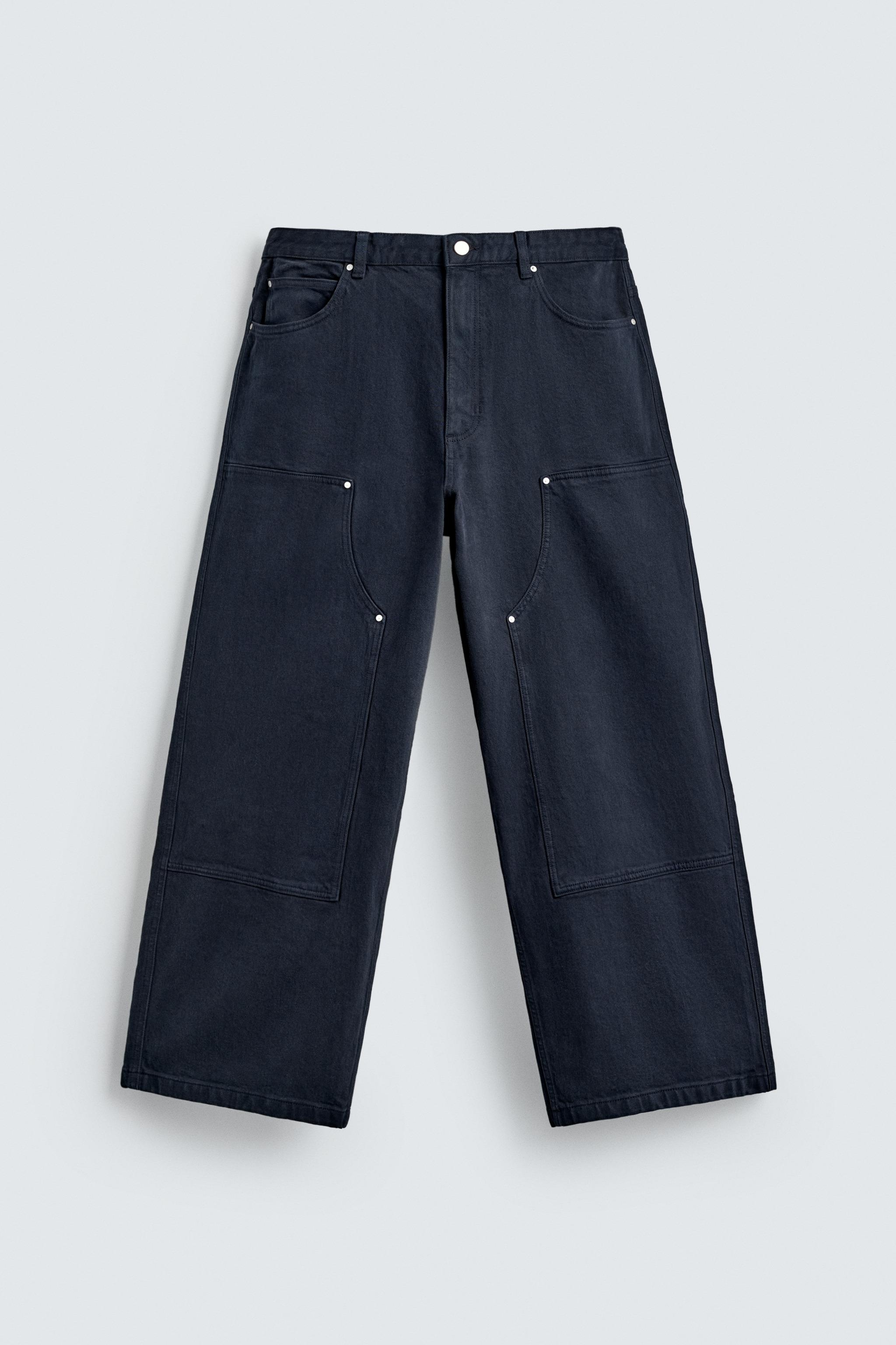 スタッズ付きカーペンターパンツ - ネイビーブルー | ZARA Japan / 日本