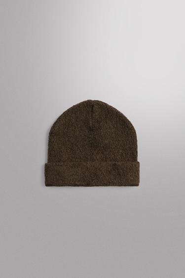 MANTECO® WOOL KNIT BEANIE — Brown 1