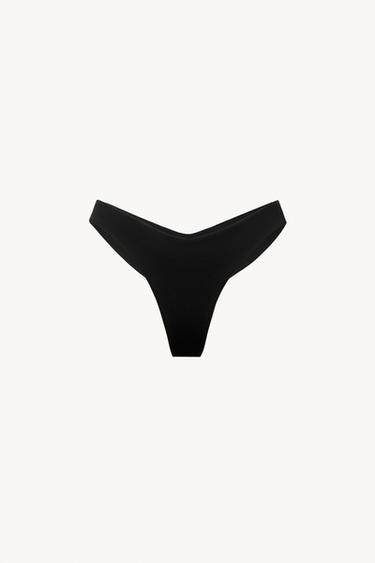 BRAGUITA BIKINI TANGA - Negro de Zara