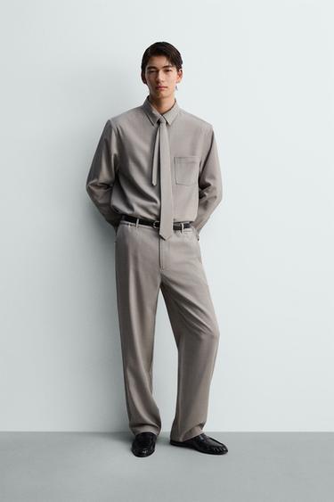 Zara 休閒版長褲 - 淺灰色