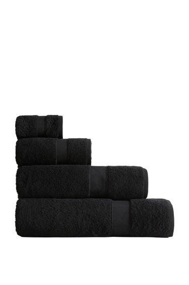 Zara PREMIUM COTTON BATH TOWEL (600 GSM) - Black