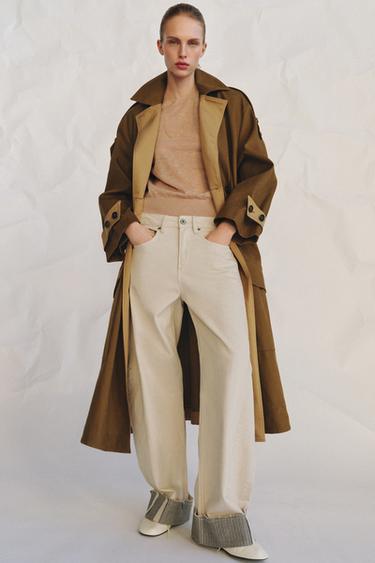 JEANS ZW COLLECTION RELAXED TIRO MEDIO - Crudo de Zara - Imagen 0