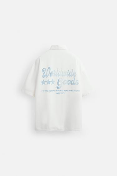CAMISA BORDADOS COMBINADOS - Blanco de Zara