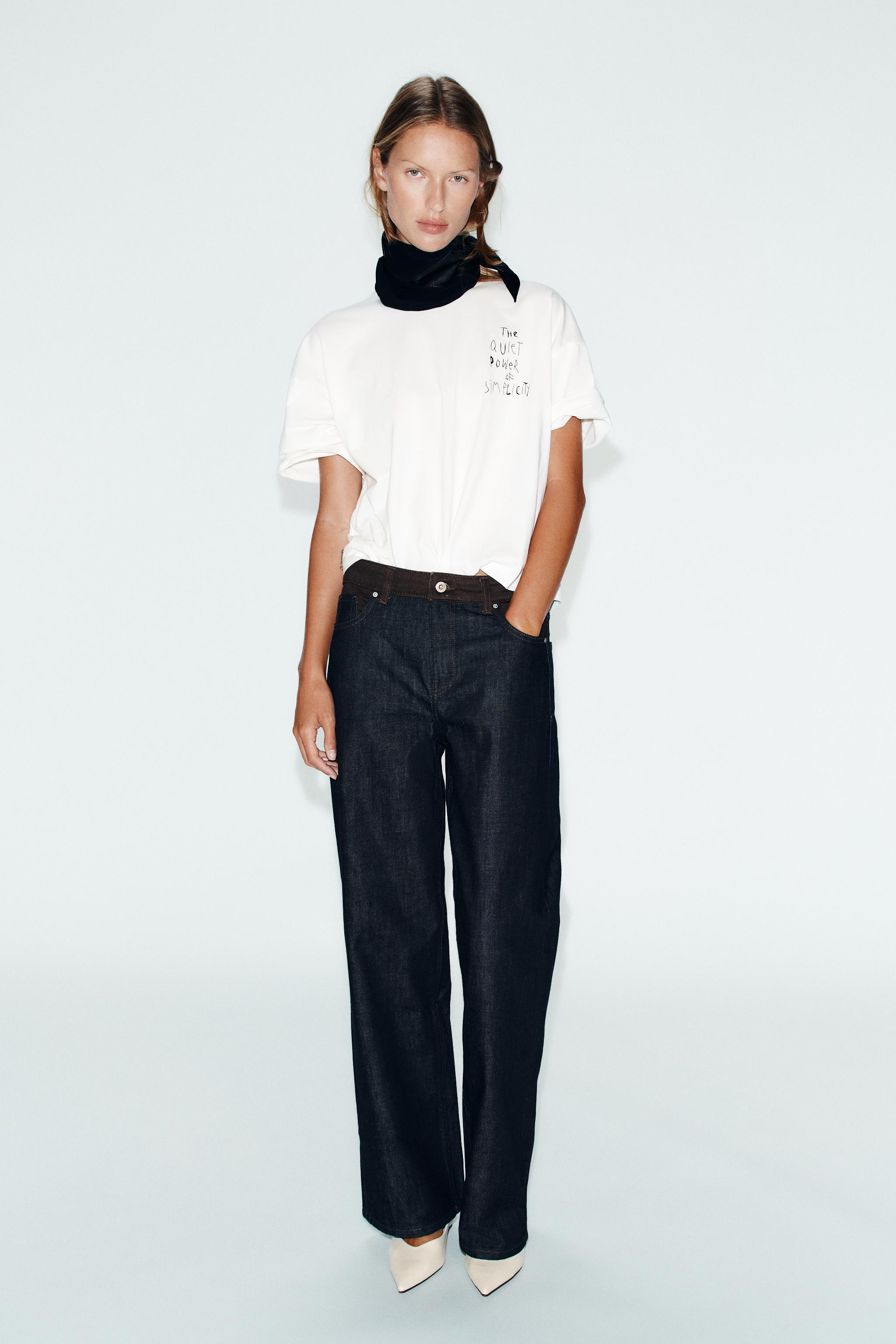 ショートスリーブTシャツ テキスト - ホワイト | ZARA Japan / 日本